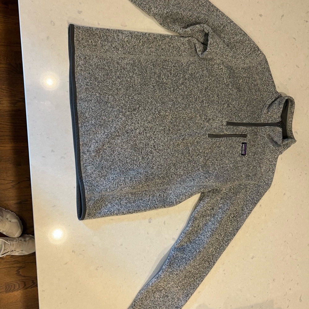 Patagonia Heathered Gray Zip Pullover Better Sweater